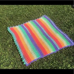 Quality handmade crochet 42”x 42” baby blanket